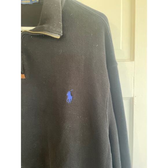 Polo Ralph Lauren Luxury Jersey Quarter-Zip Pullover Sweater‎ Size X-Large - Picture 3 of 5